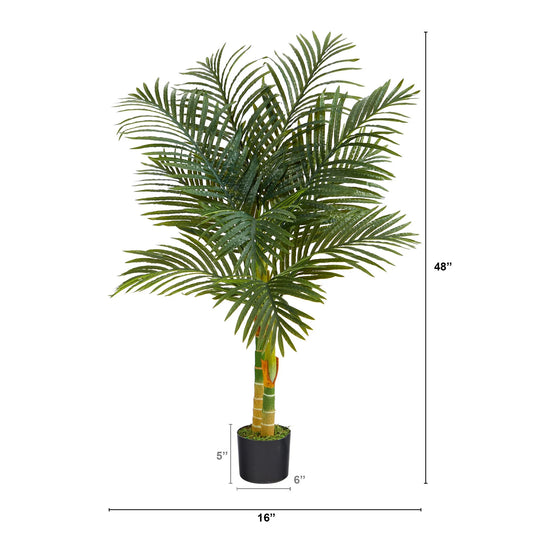 4' Golden Cane Artificial Palm Tree - 6"