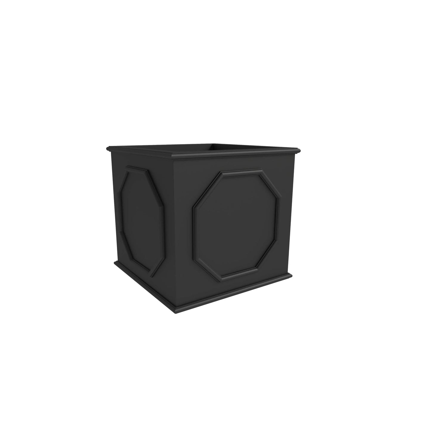 Sprout Modern Fiberstone and MgO Clay Square Planter Pot with Drainage for Home Garden Yard Patio Porch Office Decor