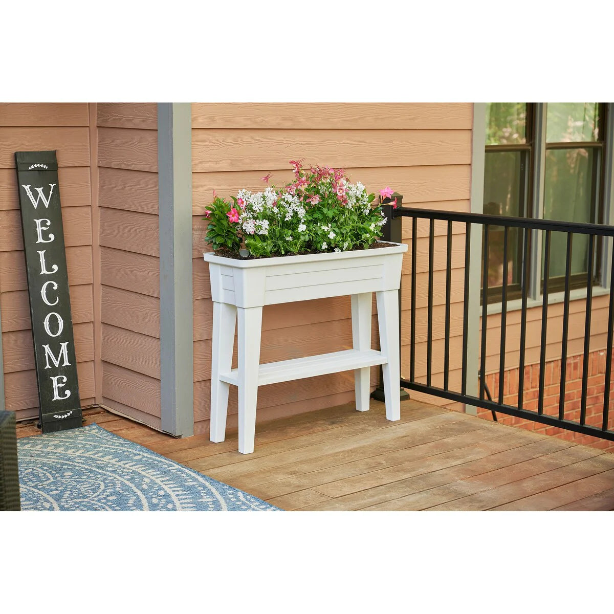 Southern Patio Raised Planter with Storage Shelf, 40-Quart Capacity