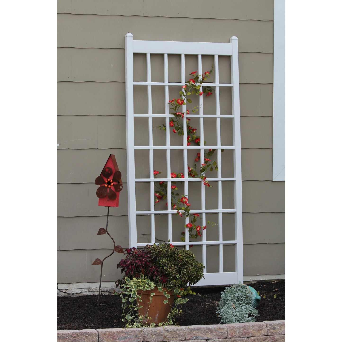 Lancaster White Vinyl Trellis