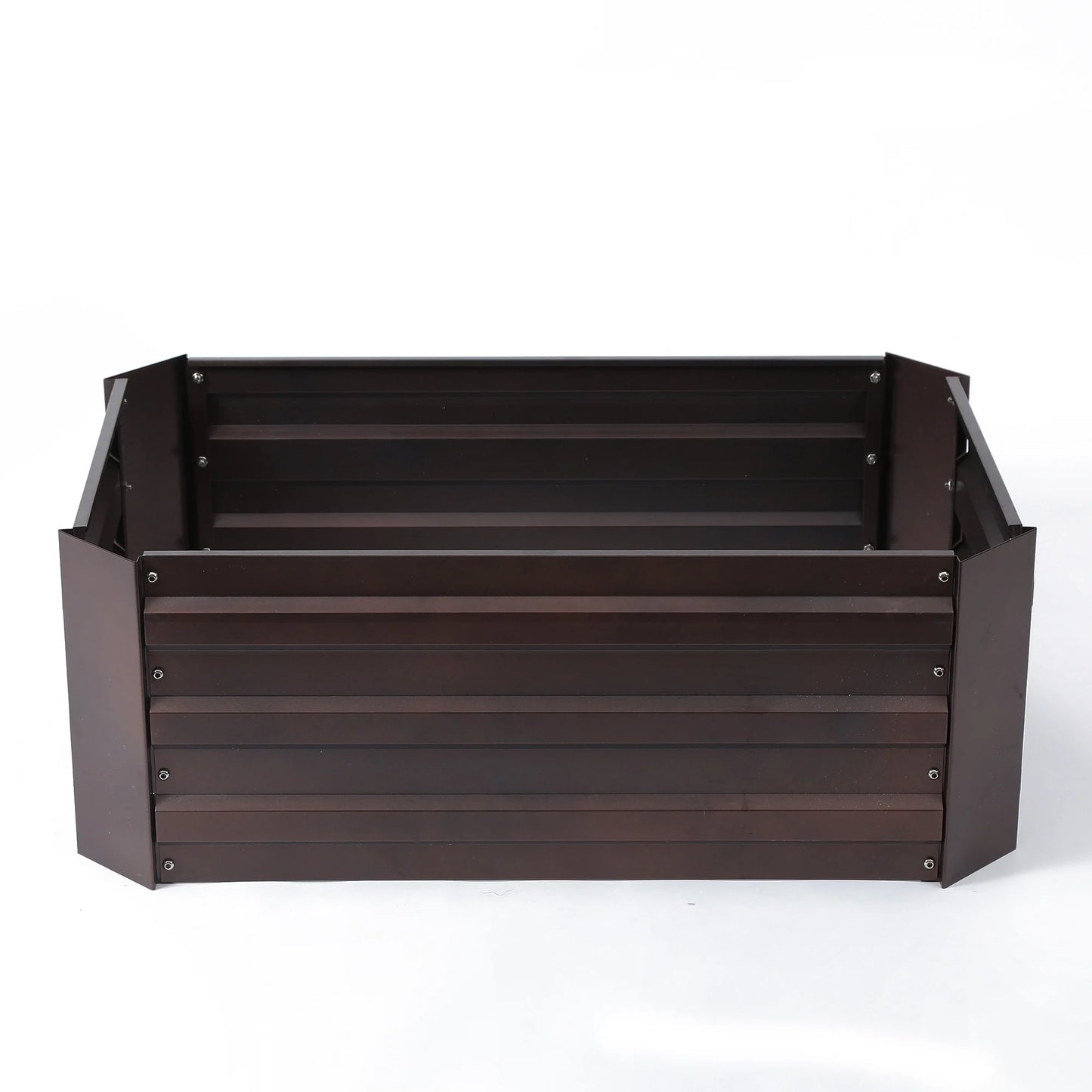 Brown Metal Rectangular Garden Bed Planter - 32" W x 20.2" D x 11.8" H