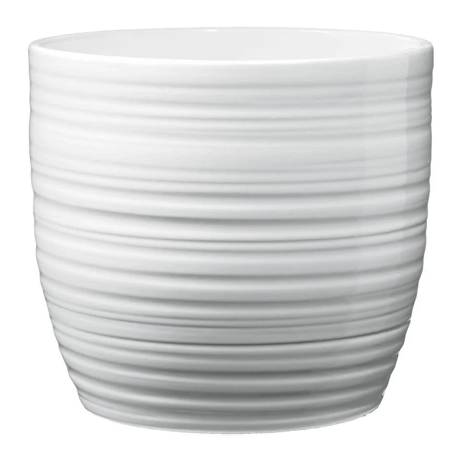 6.3" Ceramic Bergamo Indoor Plant Pots - White or Red