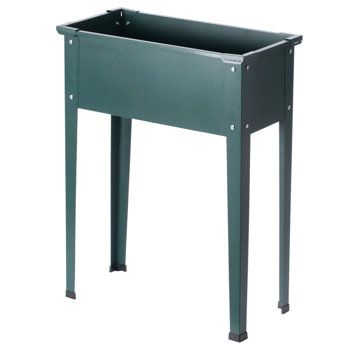 Green Freestanding Raised Garden Bed Rectangular Flower Planter