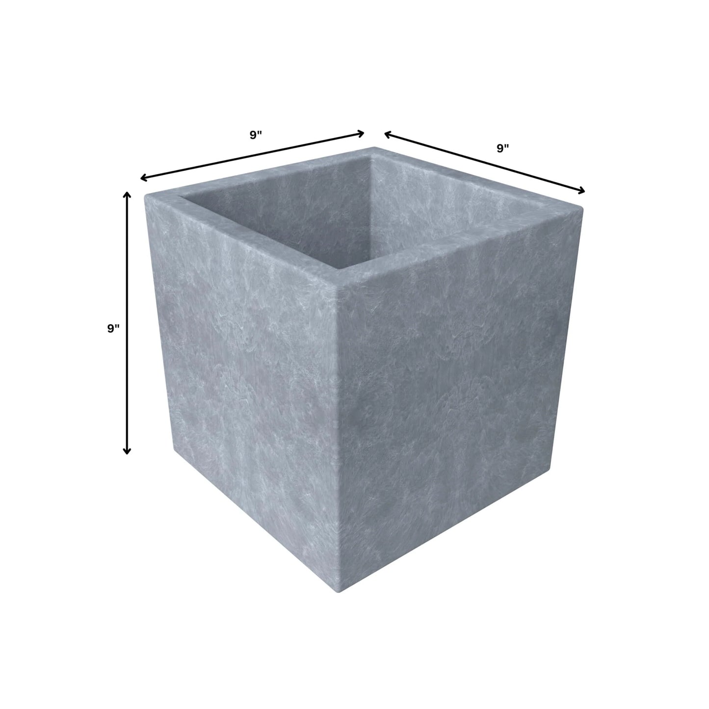 Fern Modern Square Fiberstone and MGO Clay Planter with Drainage for Indoor & Outdoor Home Office Patio Yard Decor