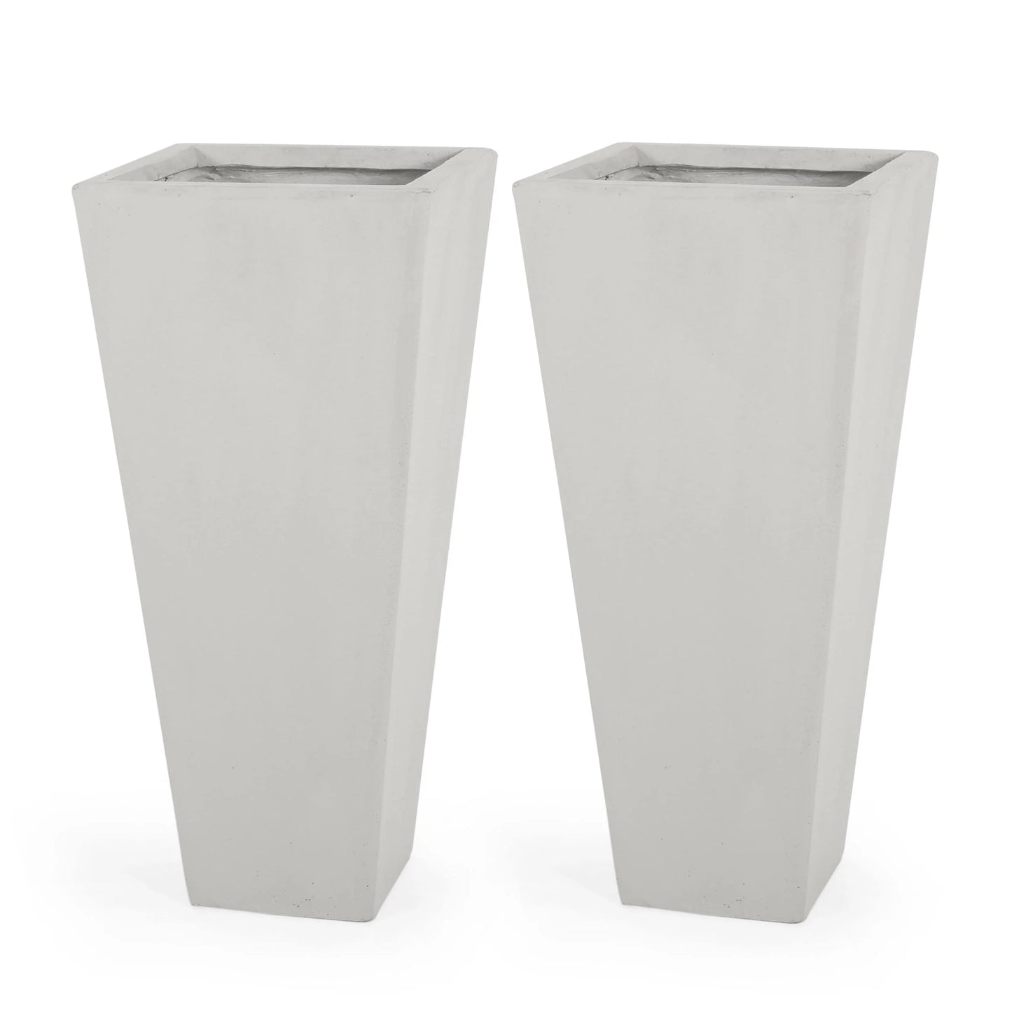 Ella Outdoor Cast Stone Outdoor Planters by Christopher Knight Home