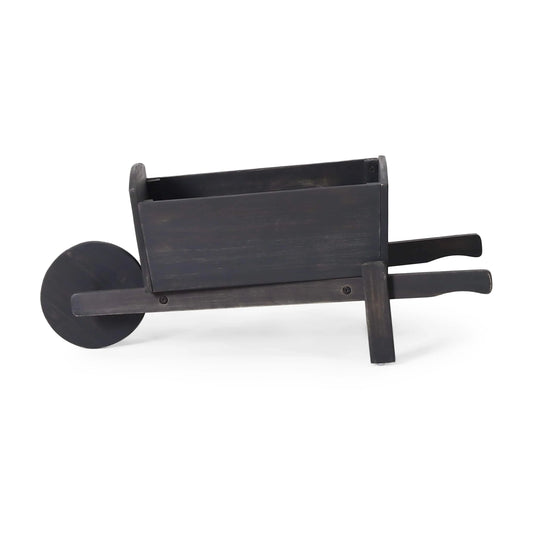 Soledad Outdoor Acacia Wood Outdoor Wheelbarrow Planter by Christopher Knight Home