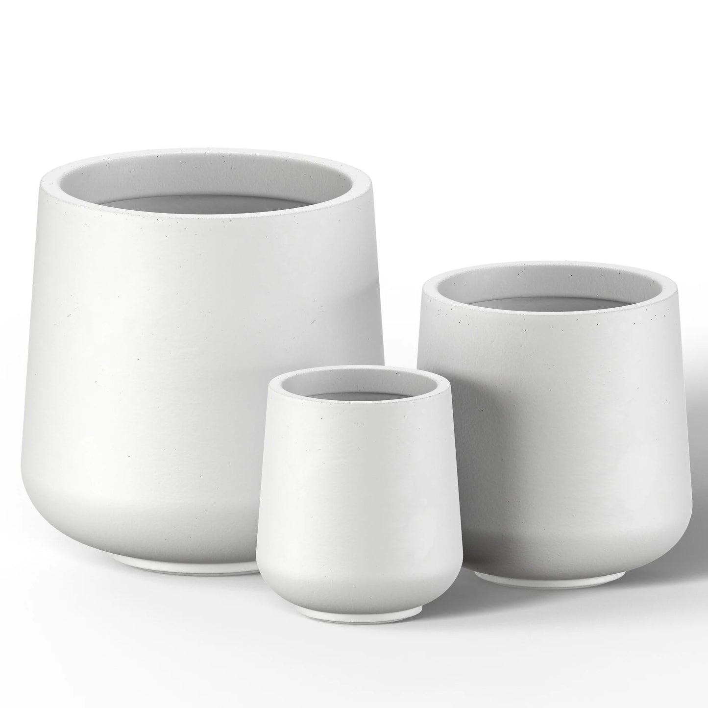 Tall Concrete Round Plant Pots / Large Indoor and Outdoor flower Planters