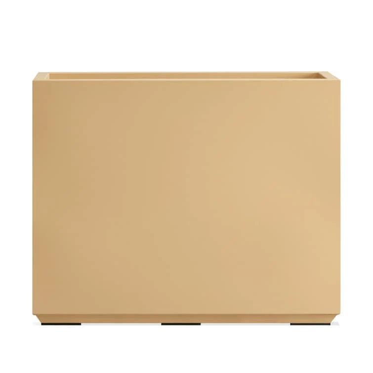 Metallic Heavy Planter for Outdoor Plants, 24.02" H x 30" W x 9.84" D	Tall and Long Metal Divider Planter Box