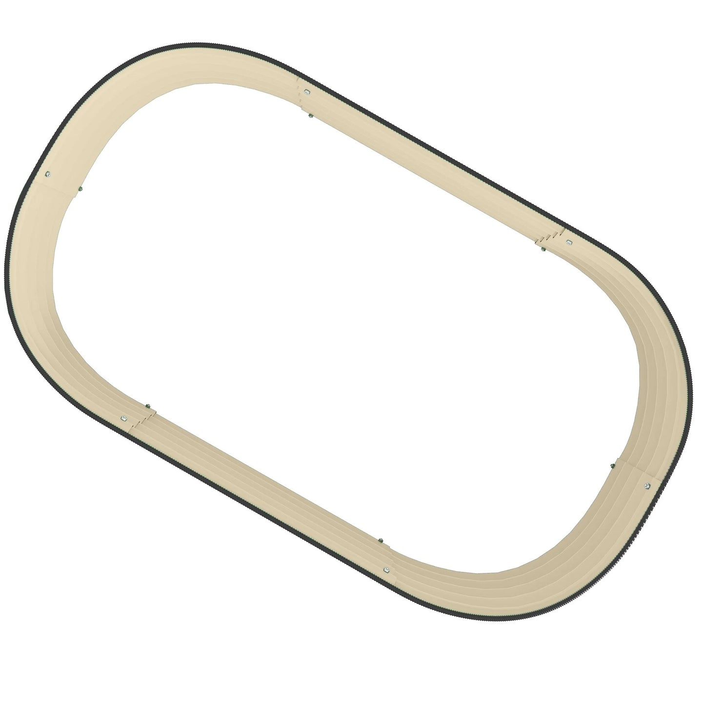 Outsunny 3.4' x 2' x 1' Galvanized Raised Garden Bed Kit, Outdoor Metal Elevated Planter Box with Safety Edging