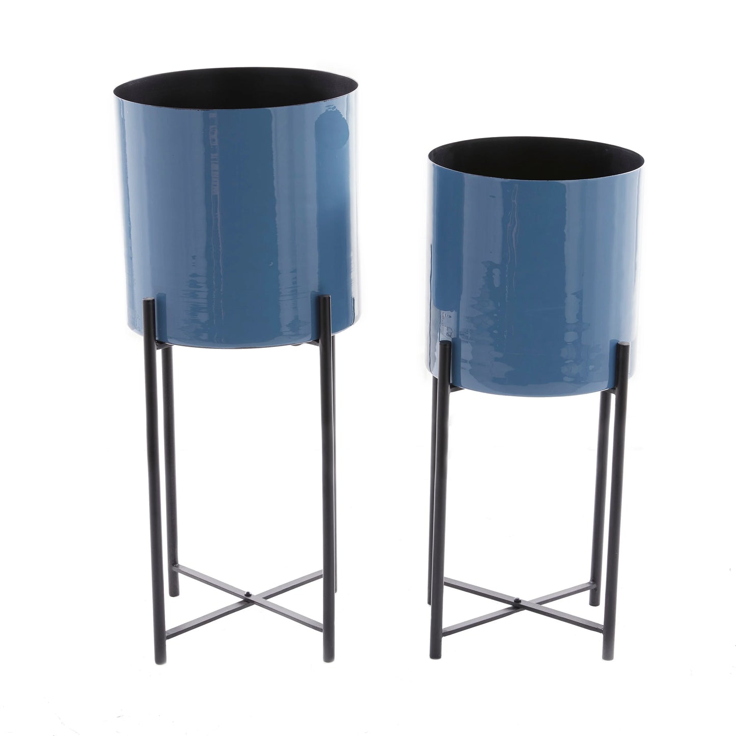 CosmoLiving by Cosmopolitan Metal Contemporary Planter (Set of 2) - S/2 24", 21"H