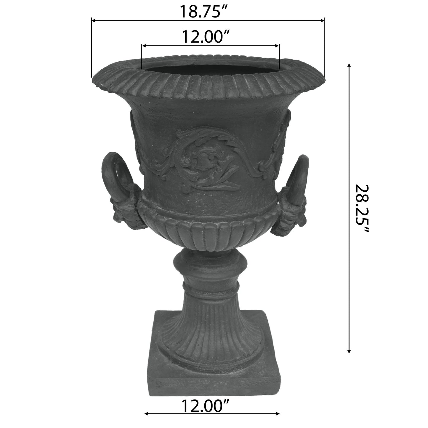 Adonis Roman Botanical Lightweight Concrete Chalice Garden Urn Planter by Christopher Knight Home