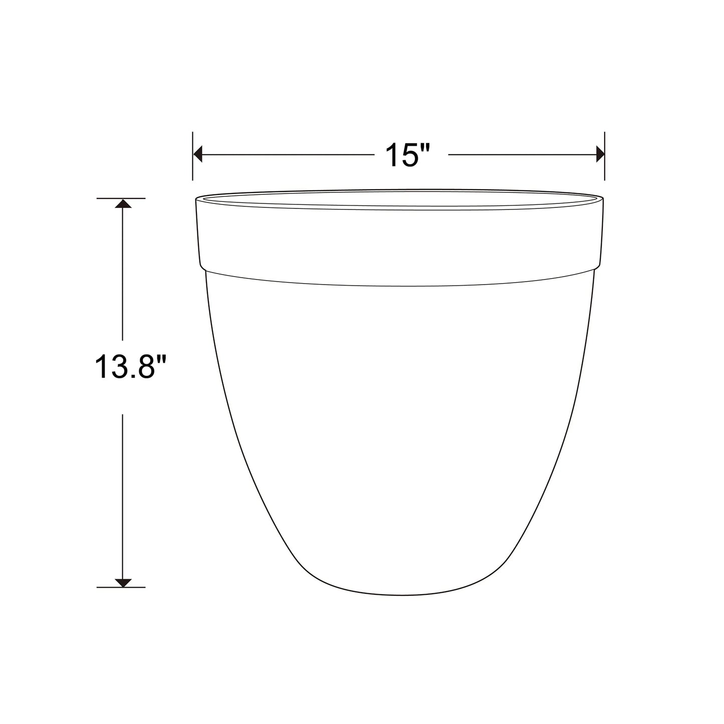 Southern Patio Hornsby Resin Planter