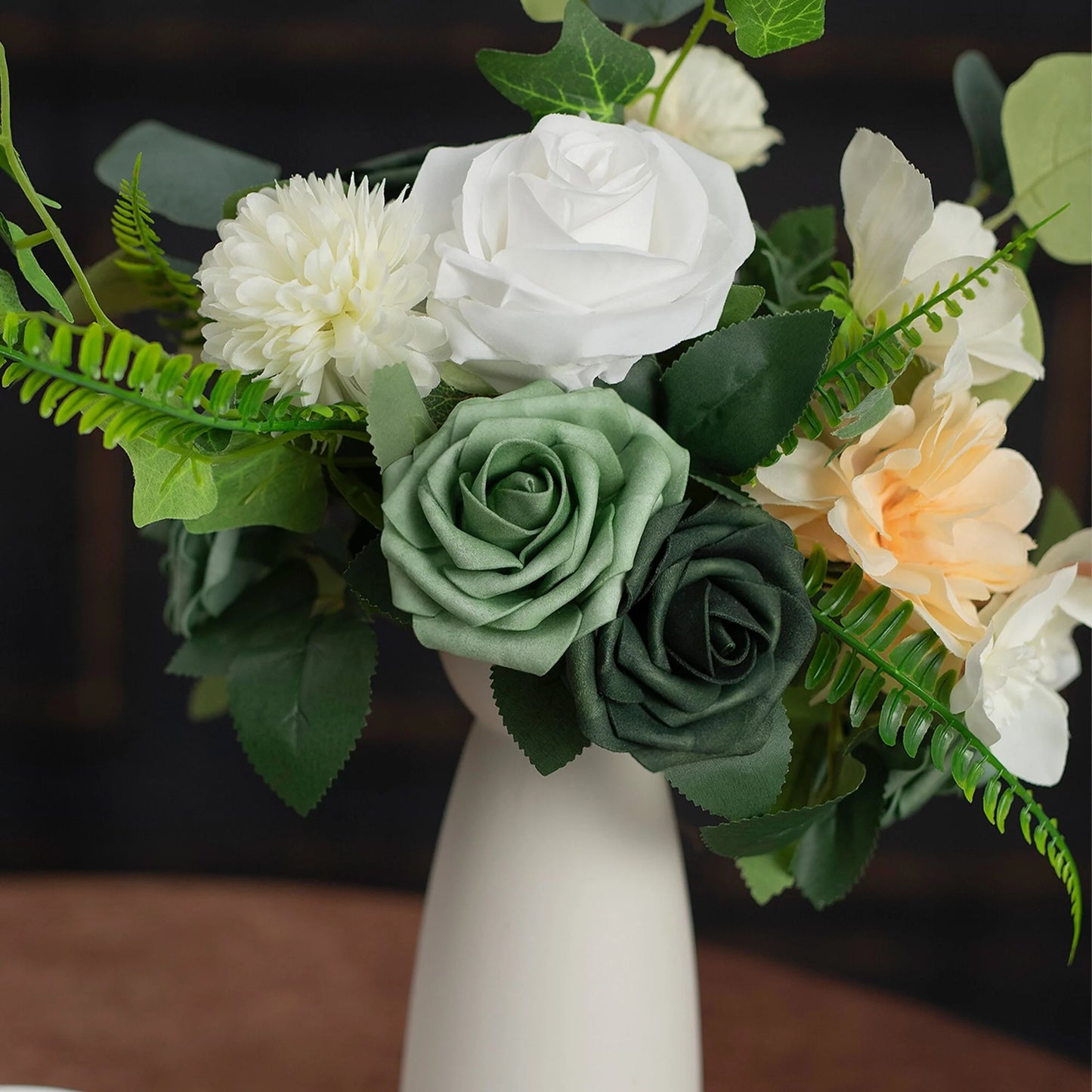 11 Inch Wedding Bouquet, Boho Bridesmaid Bouquet, Real Touch Bridal Bouquet, Floral Arrangement for Wedding