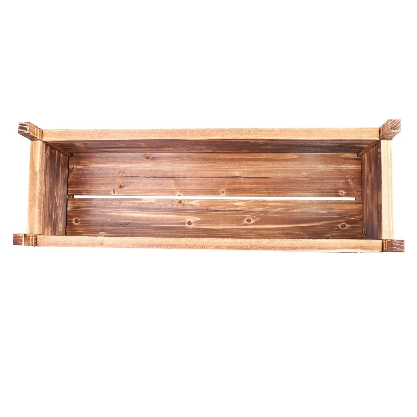 Raised Planter Trough Wood Garden Vegetables Raised Box Outdoor