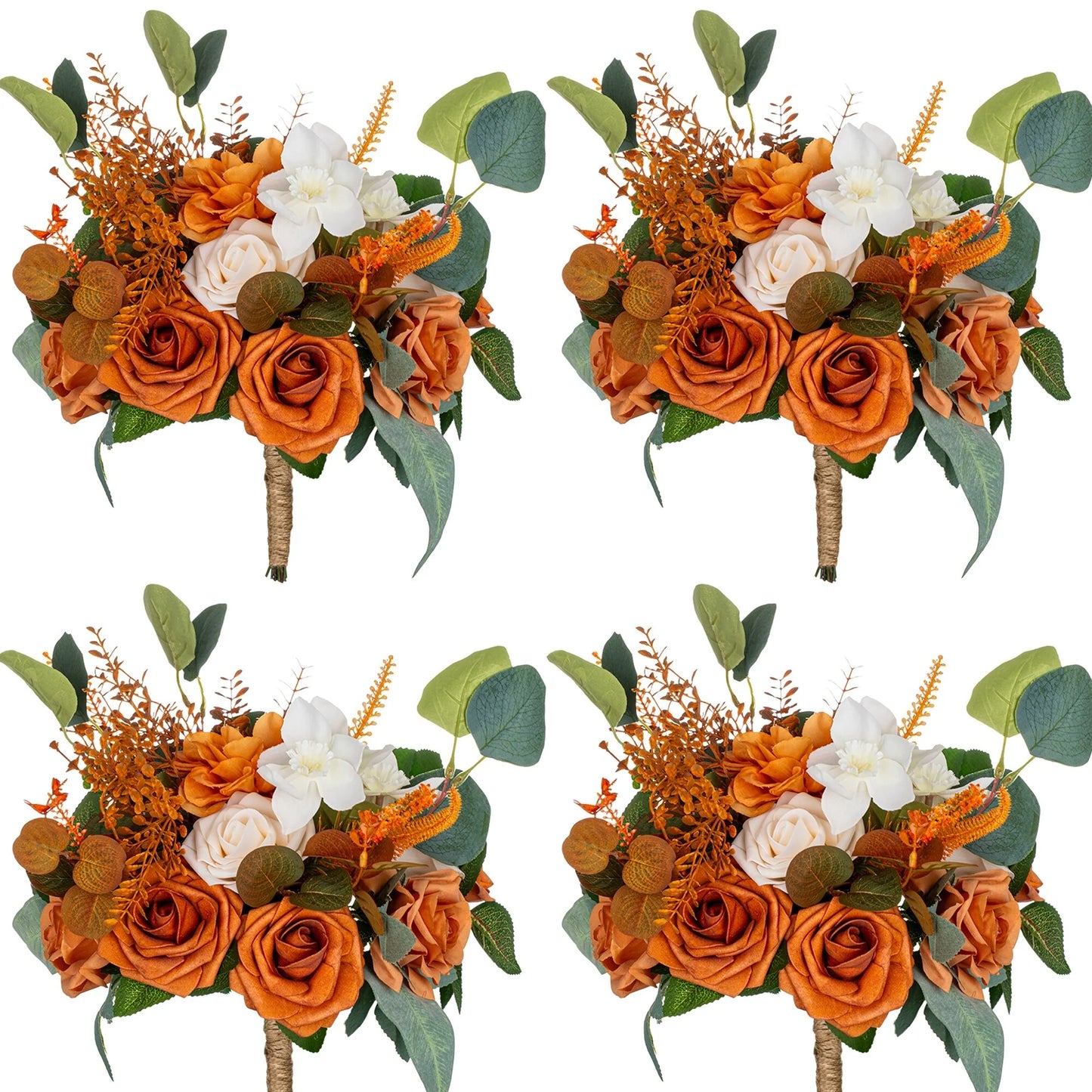11 Inch Wedding Bouquet, Boho Bridesmaid Bouquet, Real Touch Bridal Bouquet, Floral Arrangement for Wedding