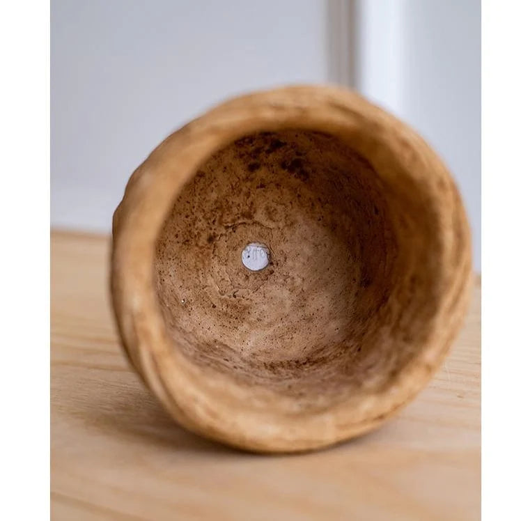 RusticReach Bamboo Looking Cement Planter