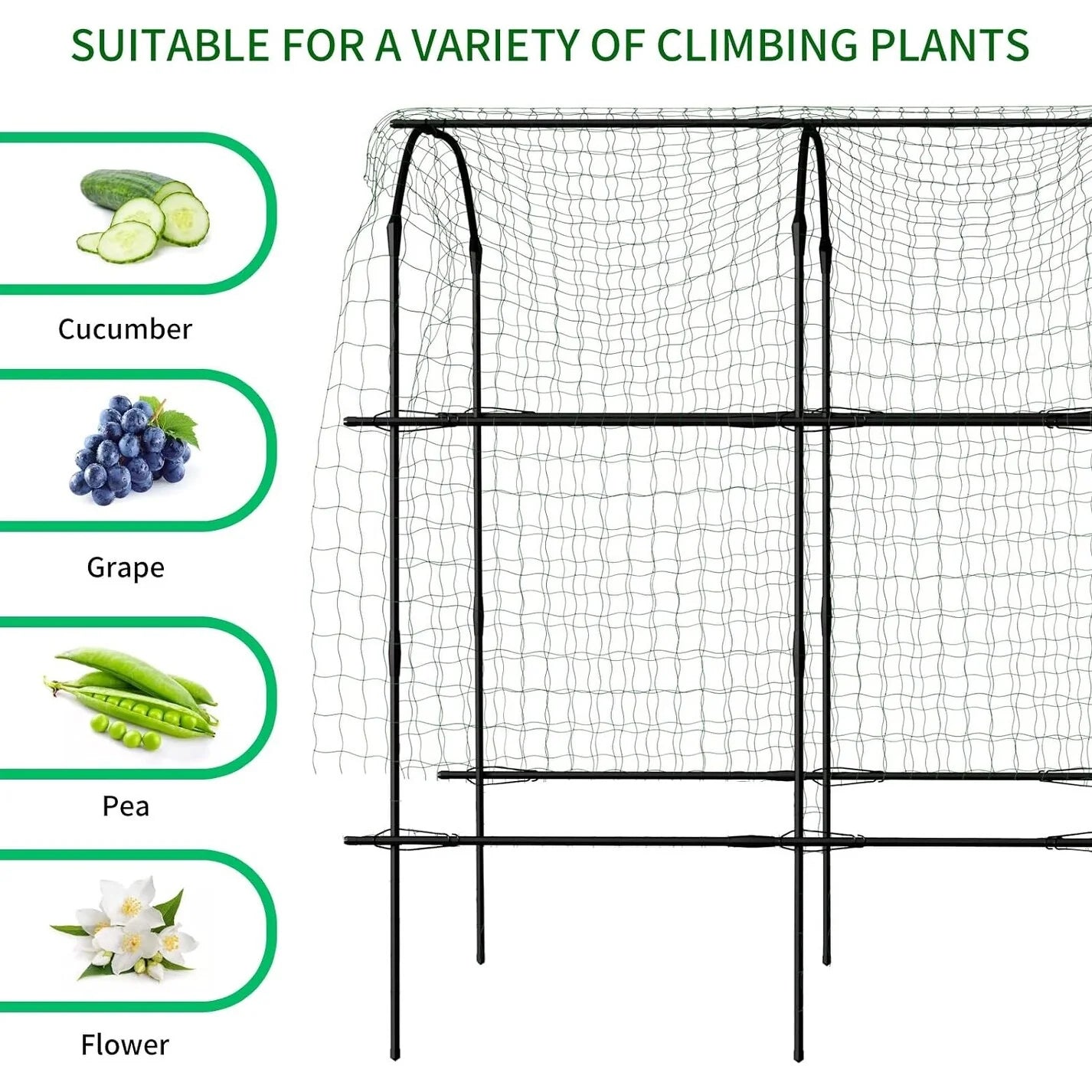 DoCred Garden Trellis for Climbing Plants, Outdoor Metal Trellis