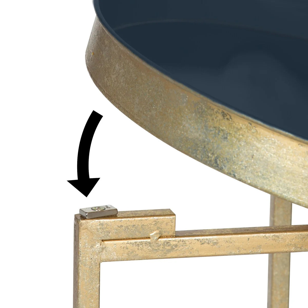 Kate and Laurel Celia Round Foldable Metal Accent Table - 14x14x26
