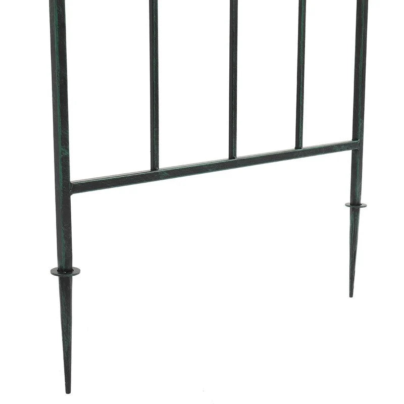 87" Arc Roof Wrought Iron Arch Plant Climbing Frame - Dark Green