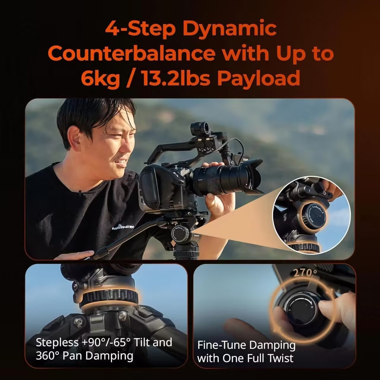 🔥 Last Day 70% OFF-Multi-Functional Hydraulic Carbon Fiber Tripod& Free shipping