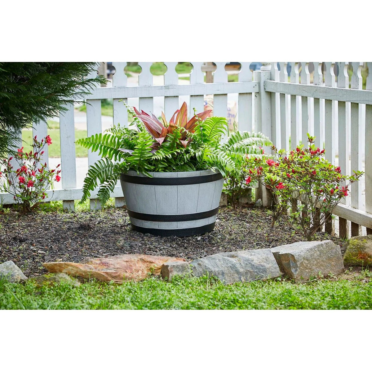 Southern Patio Whiskey Barrel Planter