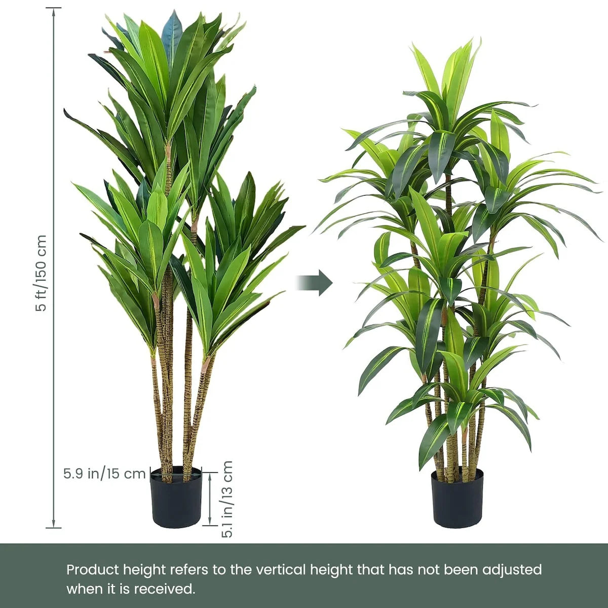 5FT Artificial Dracaena Tree - 5 FT