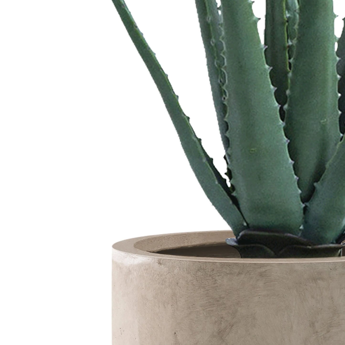 Kante 31.4" and 23.6"H Weathered Finish Concrete Tall Planters (Set of 2), Large Outdoor Indoor