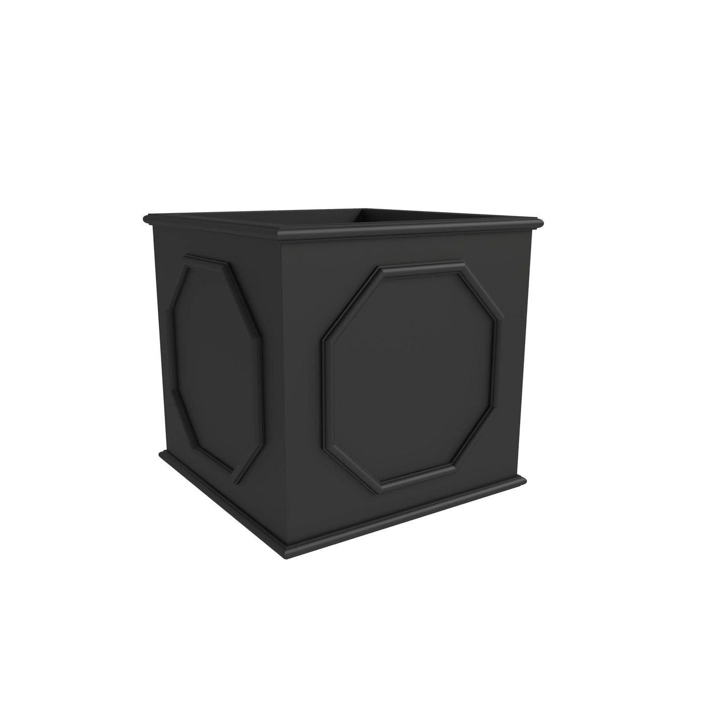 Sprout Modern Fiberstone and MgO Clay Square Planter Pot with Drainage for Home Garden Yard Patio Porch Office Decor