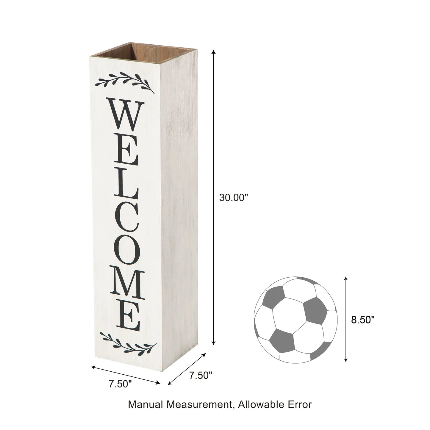 Glitzhome 30"H Rustic Welcome & Home or Welcome & Porch Double Sided Wooden Planter Sign Front Door Decor(2025 Quality-upgraded)