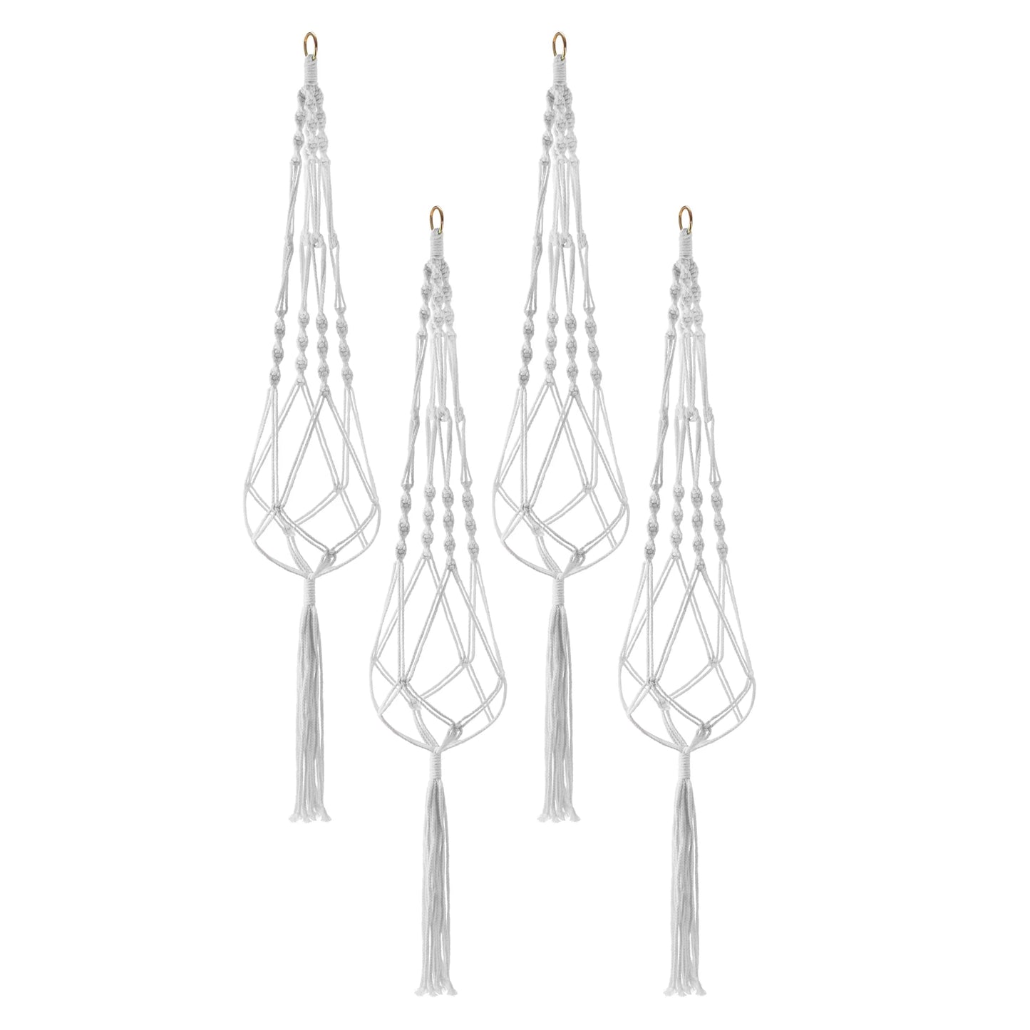 Macrame Plant Hanger (4, 6, 8 Pack) Indoor Outdoor Hanging Plant Pots Cotton Rope, Elegant for Home, Patio, Garden