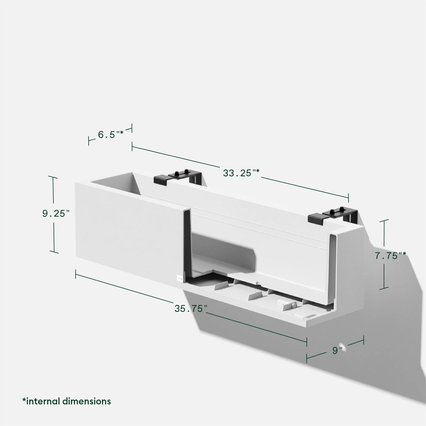 Block Series Plastic Railing Planter