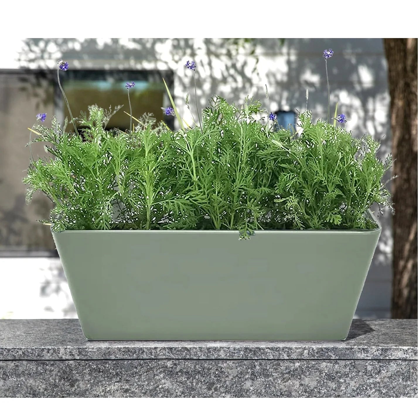 16" Rectangular Indoor/Outdoor Self-Watering Bamboo Planters