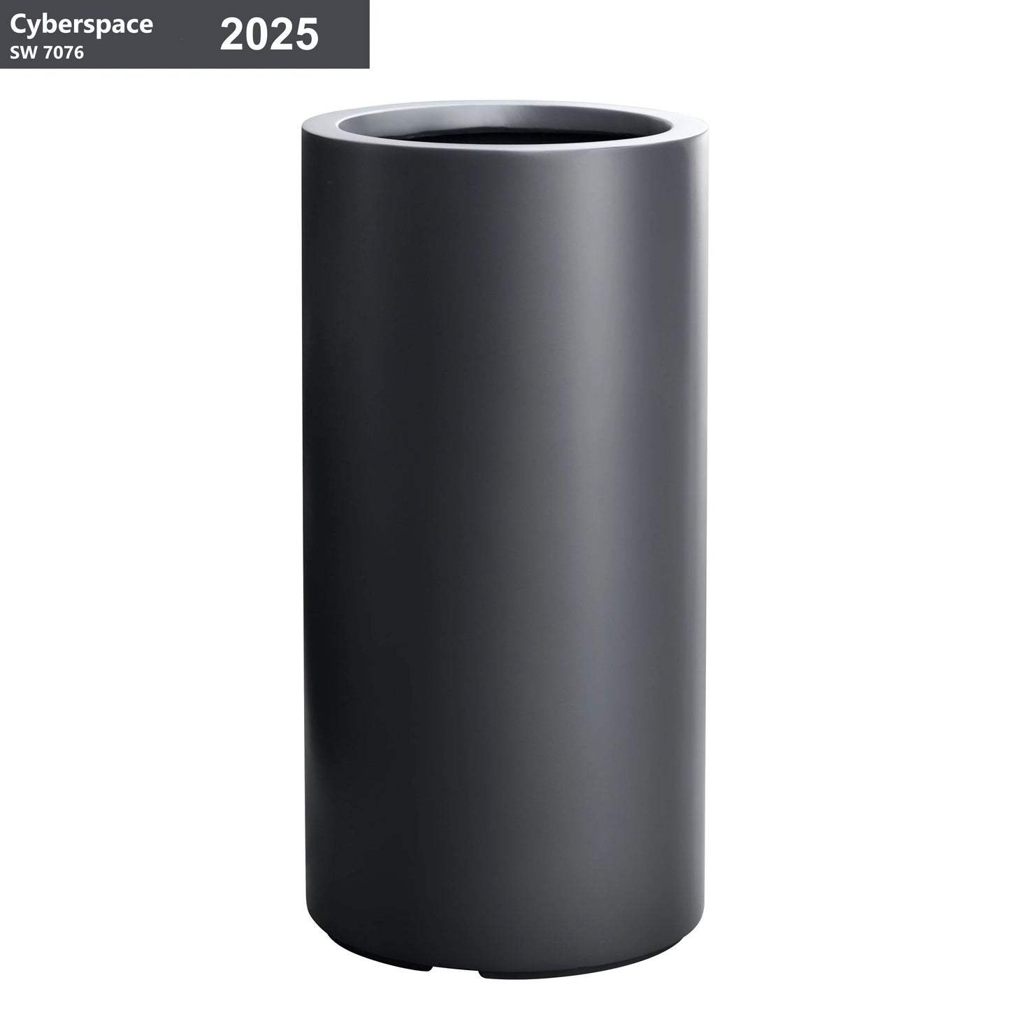 DreamPatio Fontana 10" dia x 19.7"H Fiberstone Cylinder Planter - 10" x 19.7"