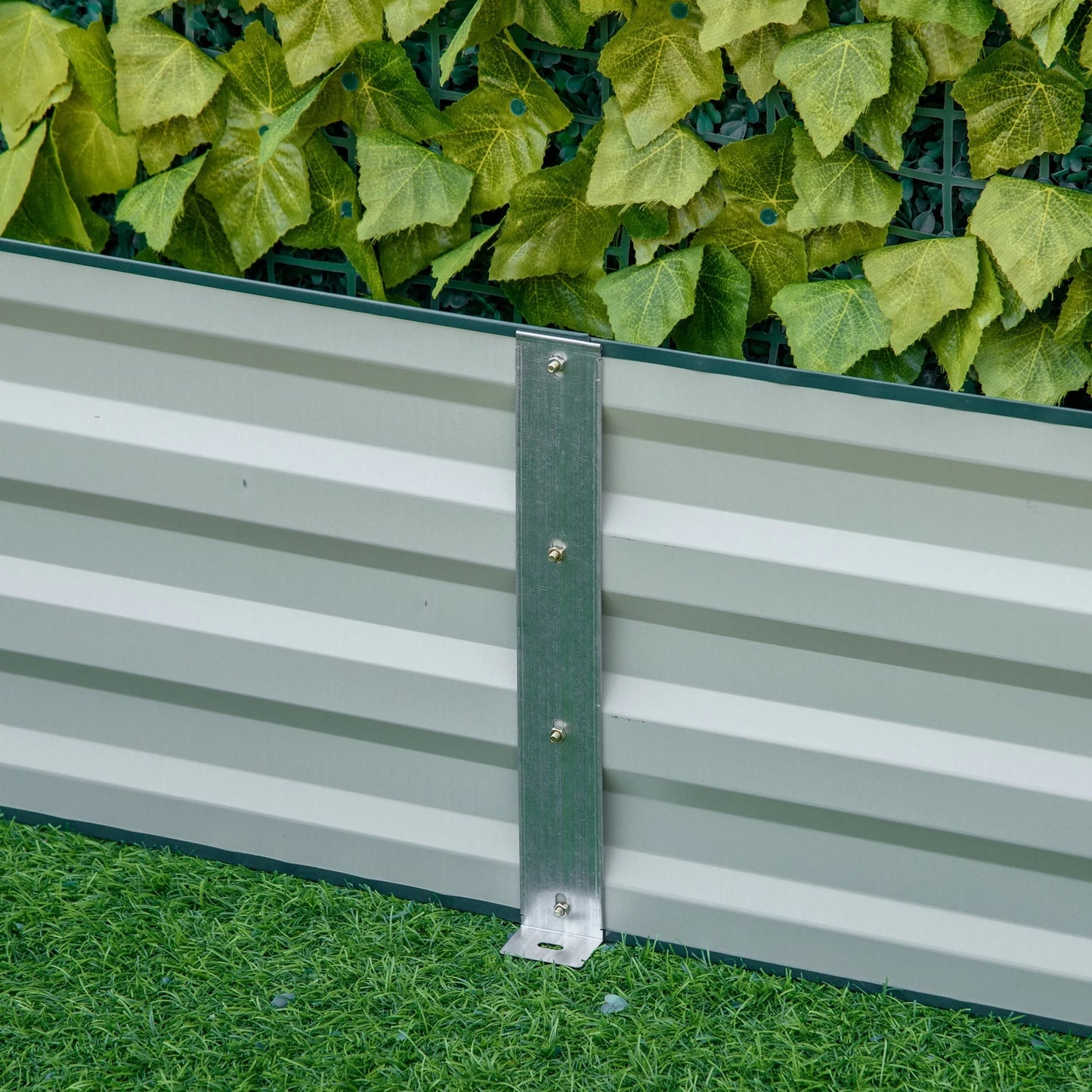 Outsunny 95" x 36" x 12" Galvanized Raised Garden Bed, Metal Elevated Planter Box, Easy DIY and Cleaning for Growing Flowers