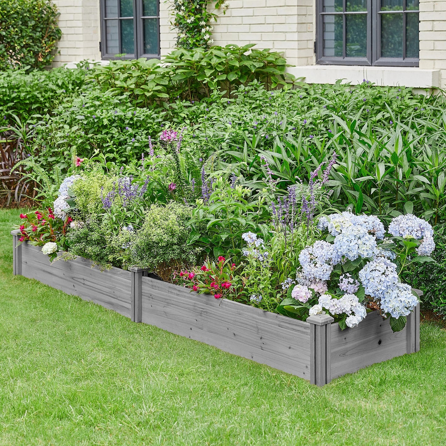 Yaheetech Wooden Raised Garden Bed Planter Box for Garden/Yard