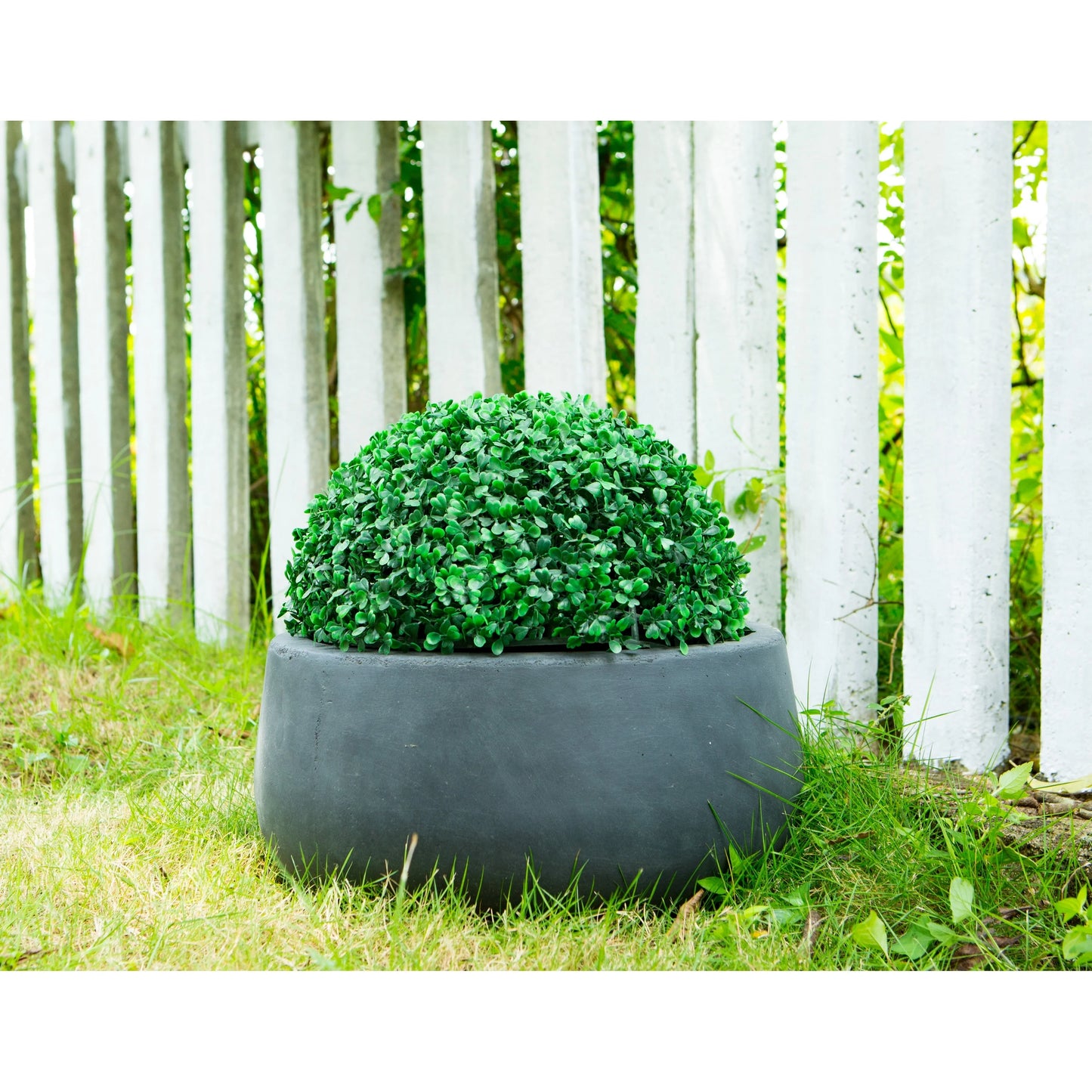 Durx-litecrete Lightweight Concrete Modern Low Bowl Cement Planter-Large - 19.7'x19.7'x9.8'