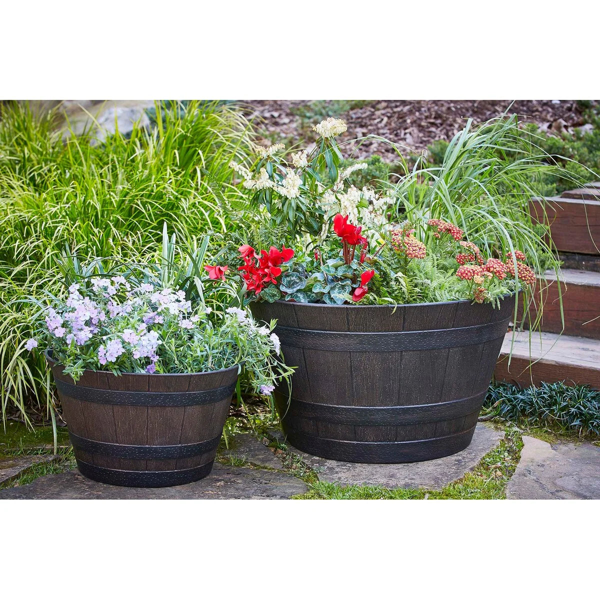 Southern Patio Whiskey Barrel Planter