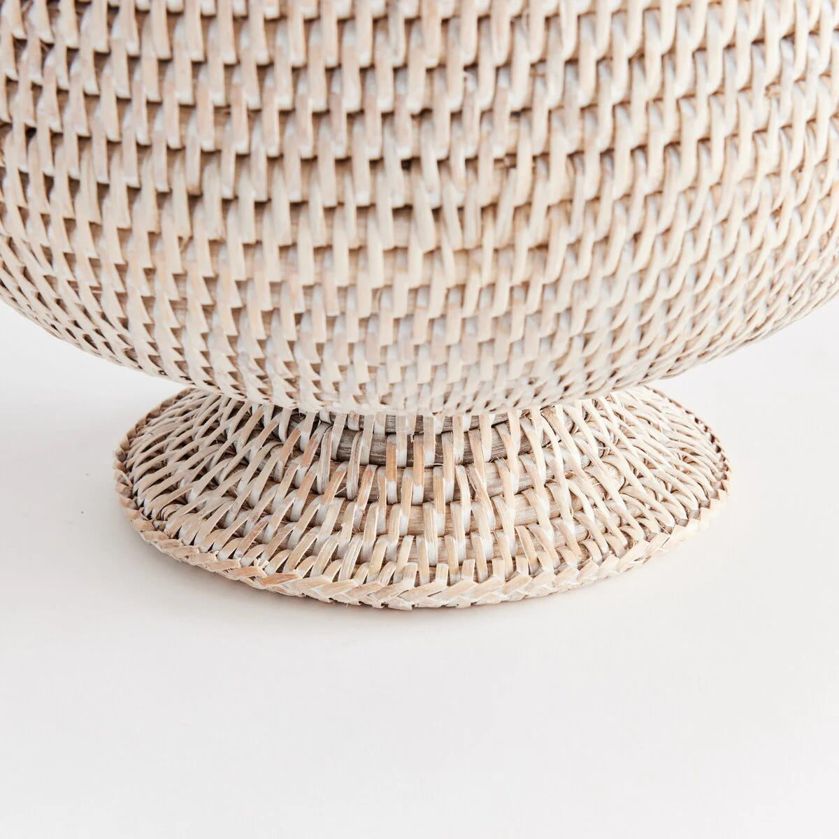 Burma Rattan Footed Cachepot