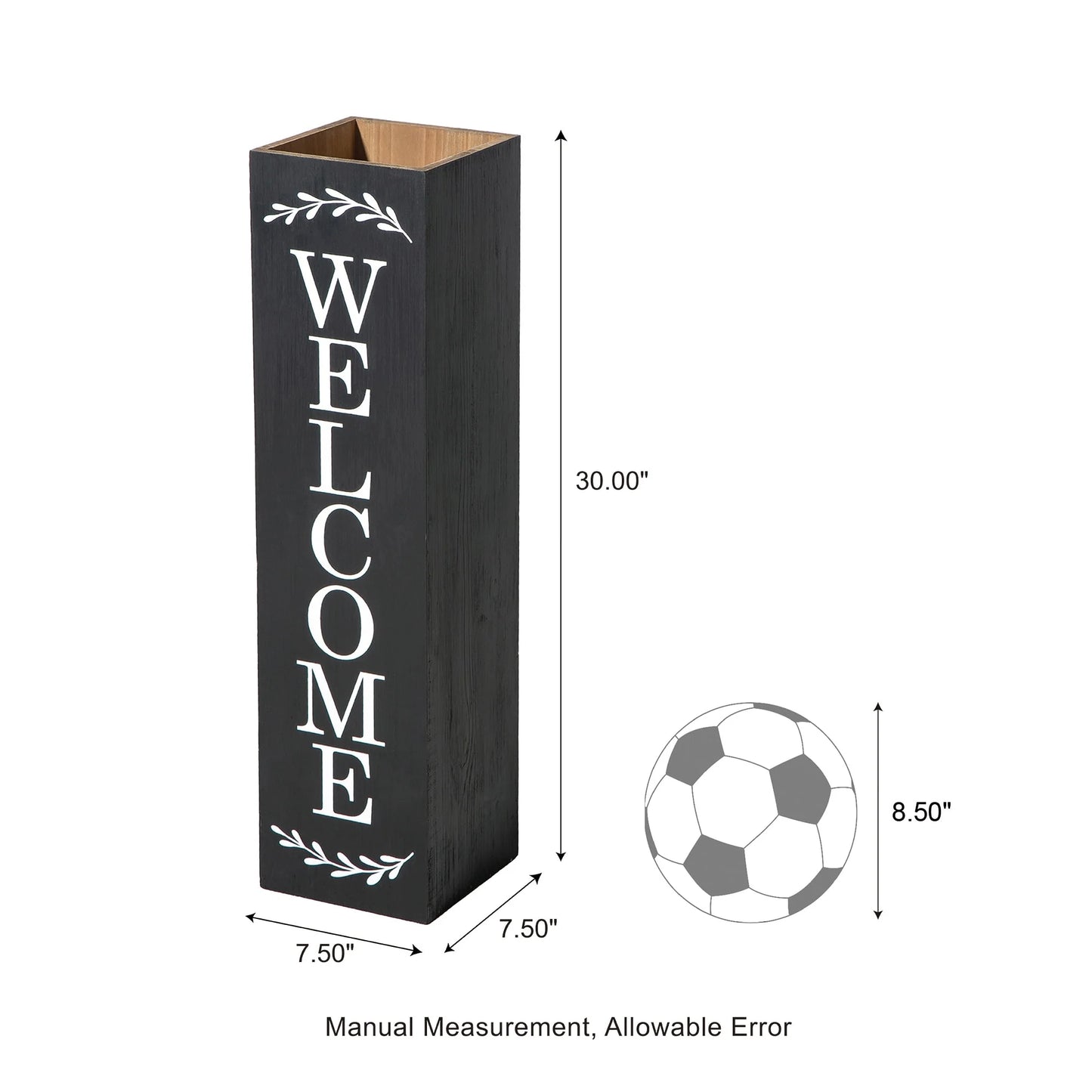 Glitzhome 30"H Rustic Welcome & Home or Welcome & Porch Double Sided Wooden Planter Sign Front Door Decor(2025 Quality-upgraded)
