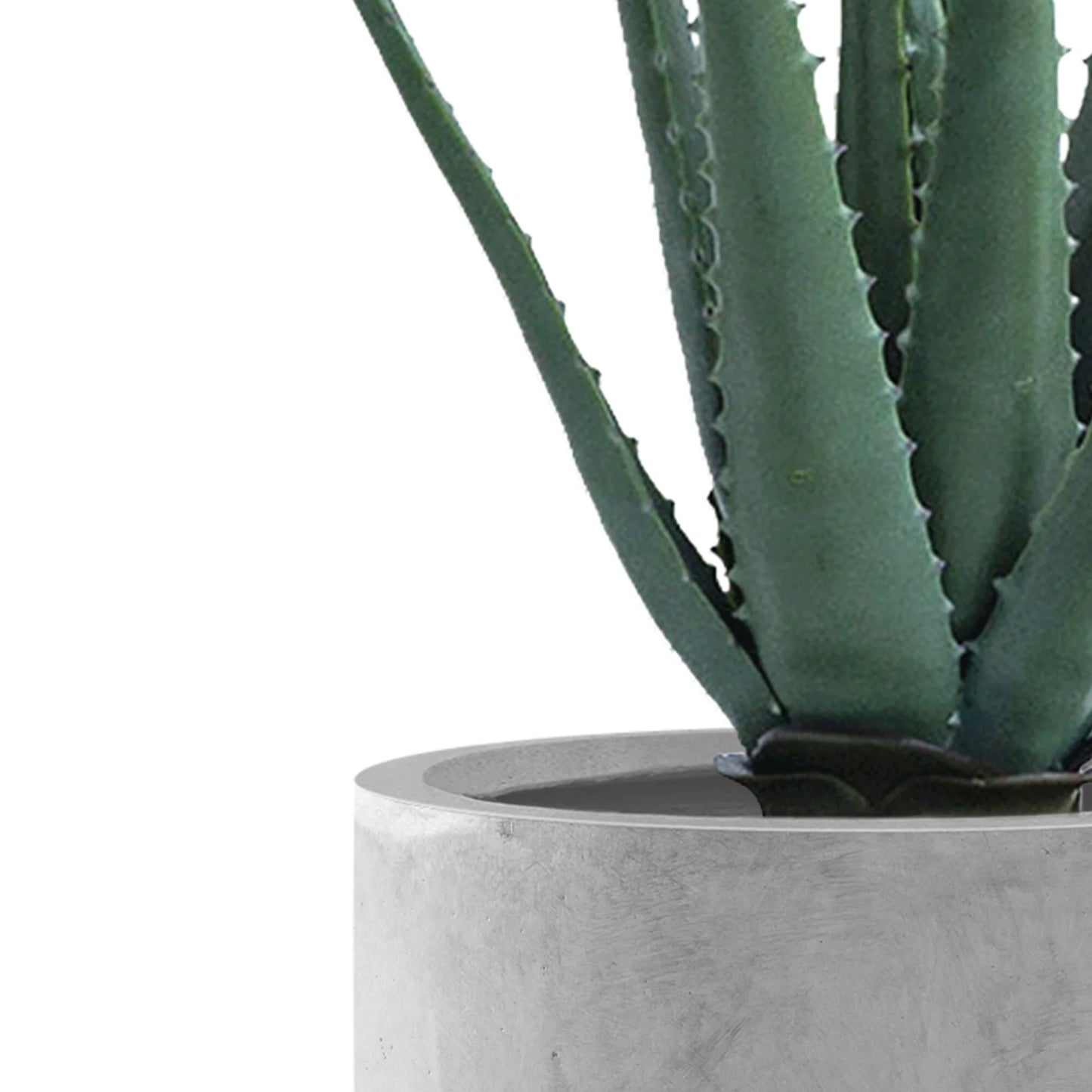 Kante 31.4" and 23.6"H Weathered Finish Concrete Tall Planters (Set of 2), Large Outdoor Indoor