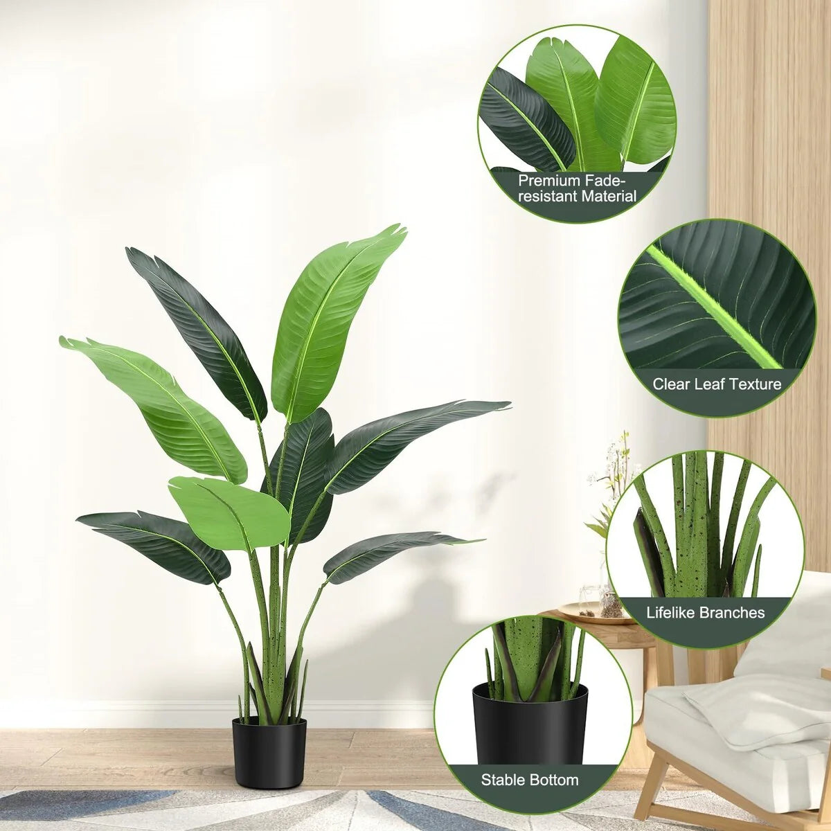 4/5FT Artificial Bird of Paradise Plant