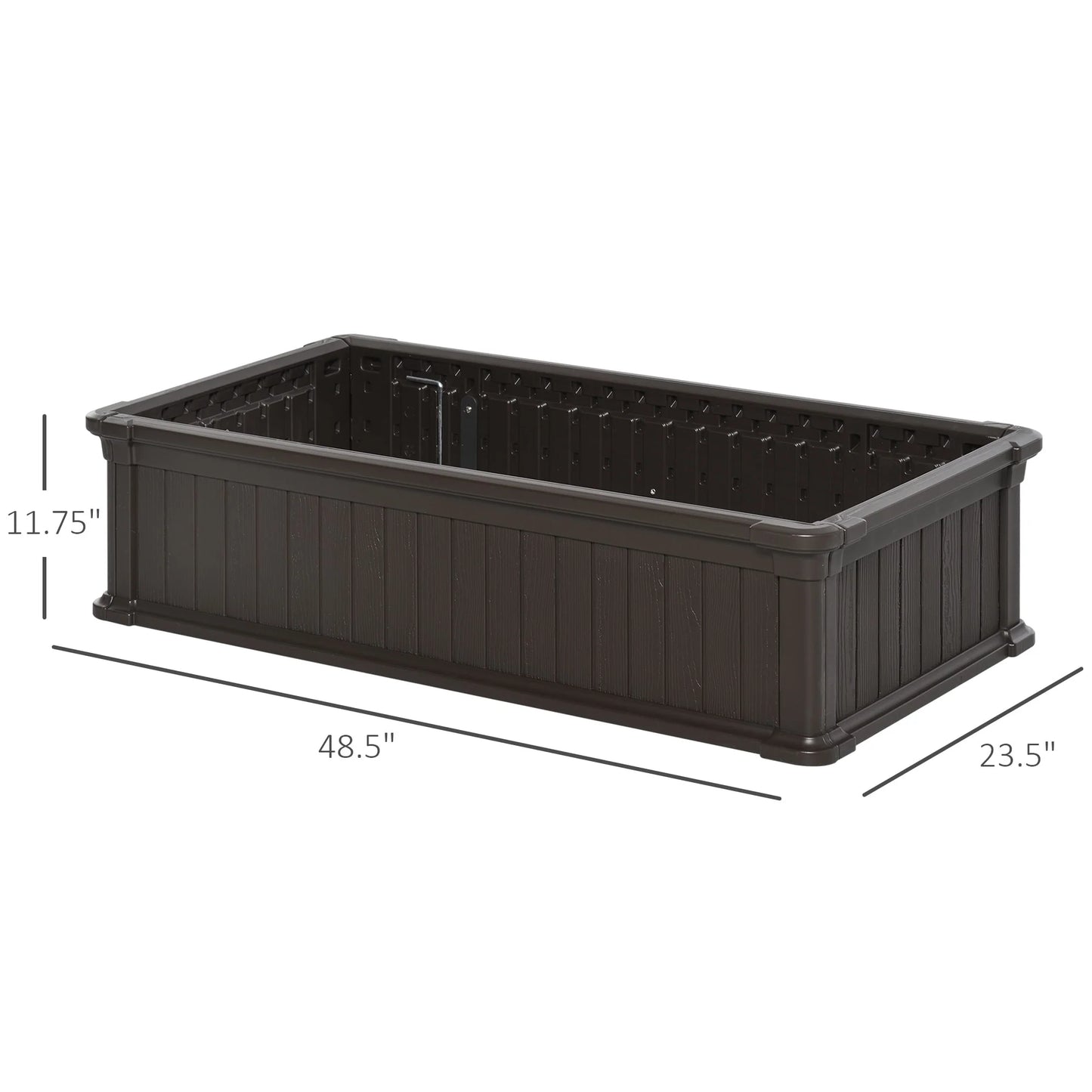 Outsunny 4' x 2' x 1' Raise Garden Bed, Planter Box for Flowers, Herbs Outdoor Backyard with Easy Assembly