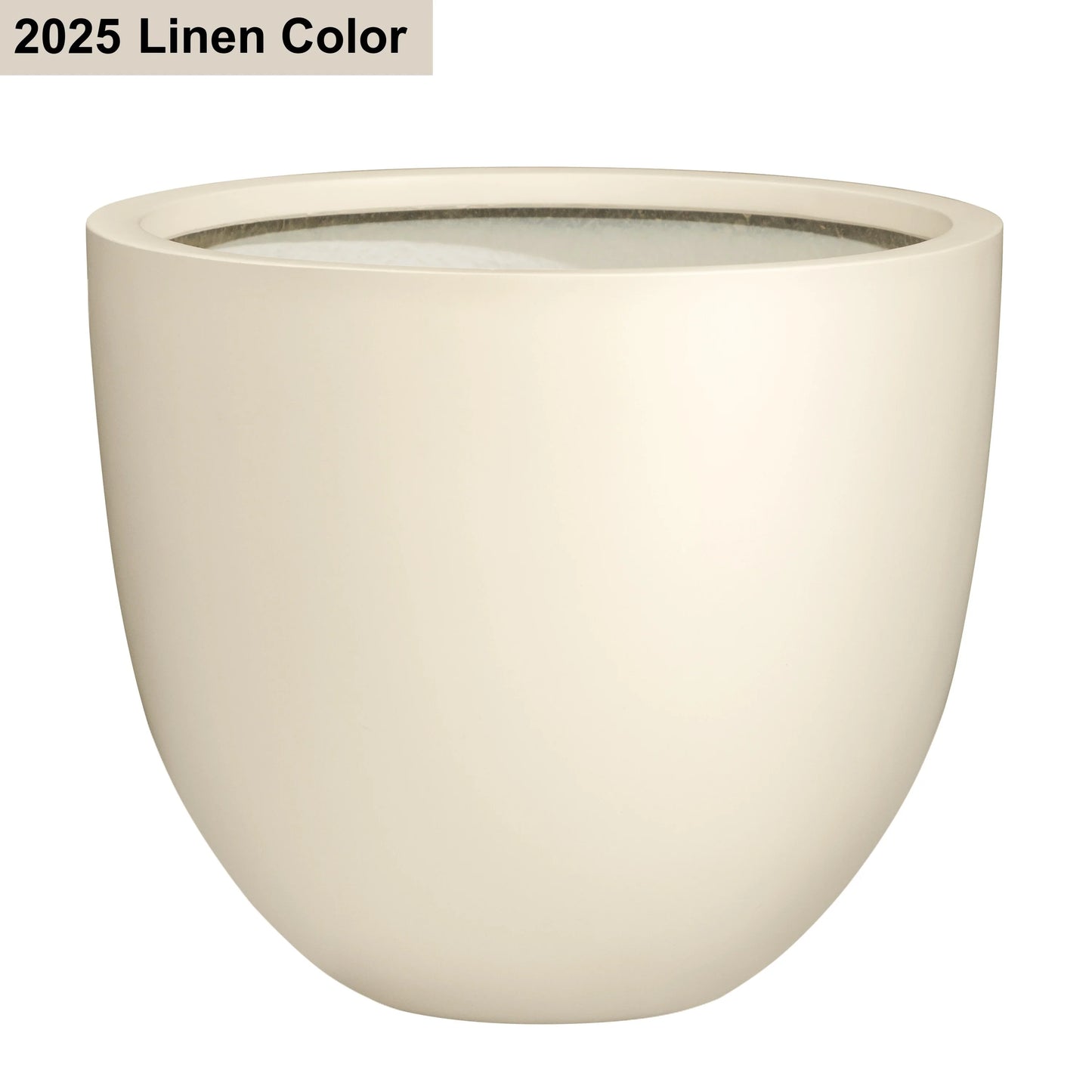 DreamPatio Long Beach Fiberstone Egg Planter for Indoor/Outdoor