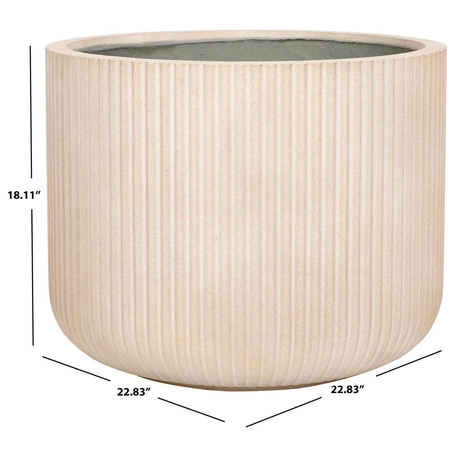 SAFAVIEH Outdoor Living Lucca Large Planter Pot - 23"W x 23"D x 18"H