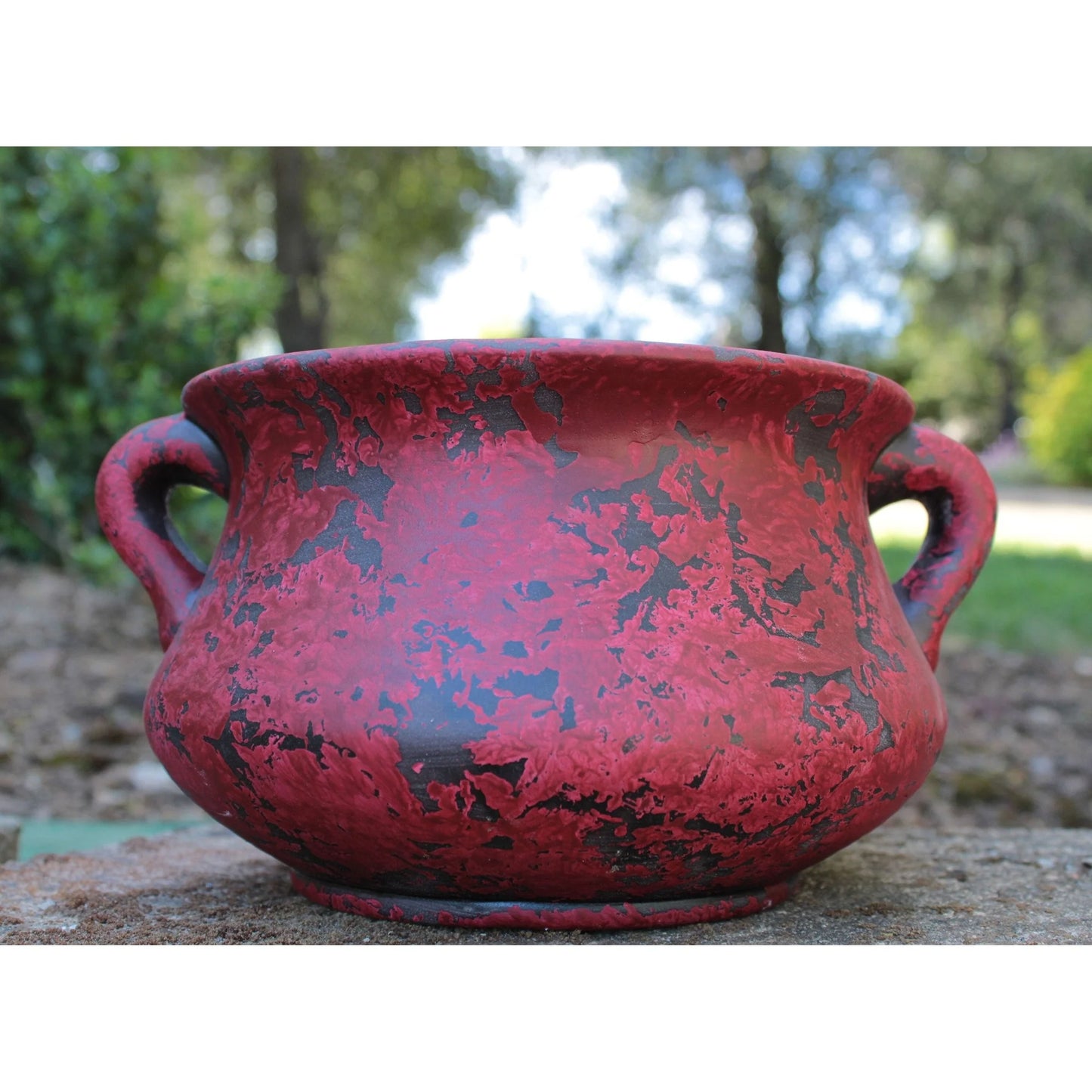 Egyptian Era Terracotta Planter in Blue,Green, Red, Purple in 2 sizes