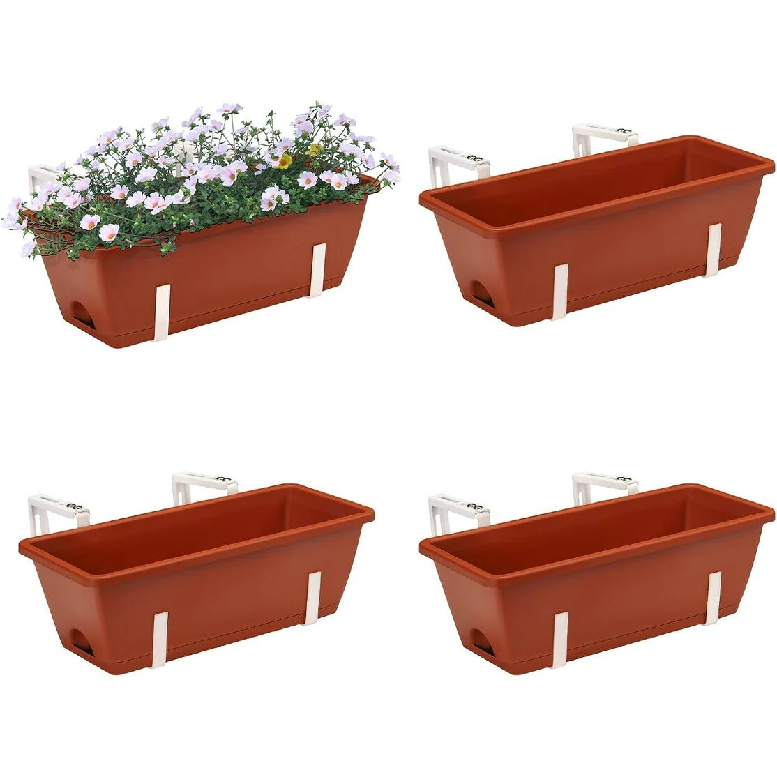 16.9 Inch Balcony Railing Planter Box