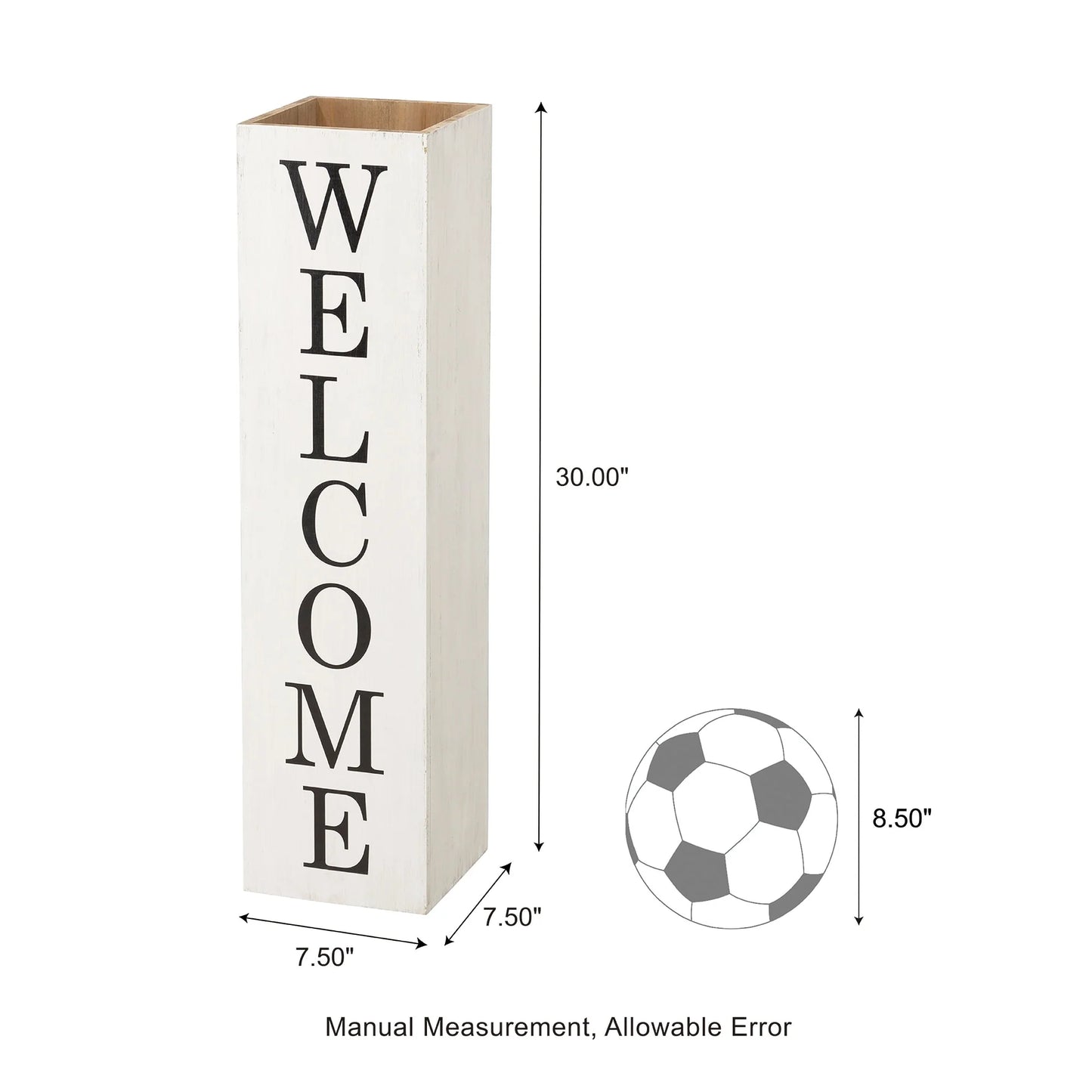 Glitzhome 30"H Rustic Welcome & Home or Welcome & Porch Double Sided Wooden Planter Sign Front Door Decor(2025 Quality-upgraded)