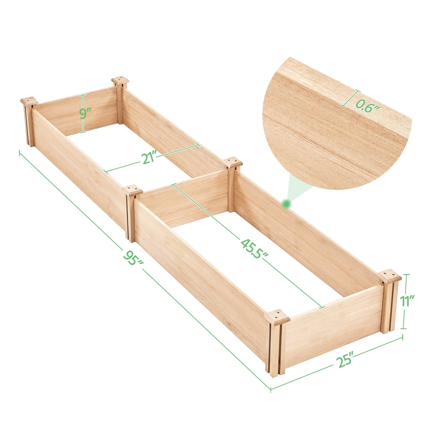 Yaheetech Wooden Raised Garden Bed Planter Box for Garden/Yard