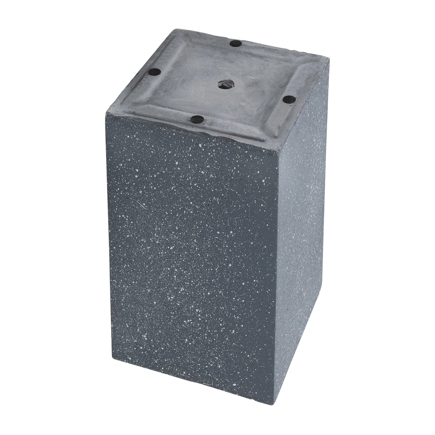 Dark Gray Resin Square Nested Planters, Set of Two, 11"Lx11"W 22"H/13"Lx11"W28"H, Stylish Indoor and Outdoor Plant Pots,