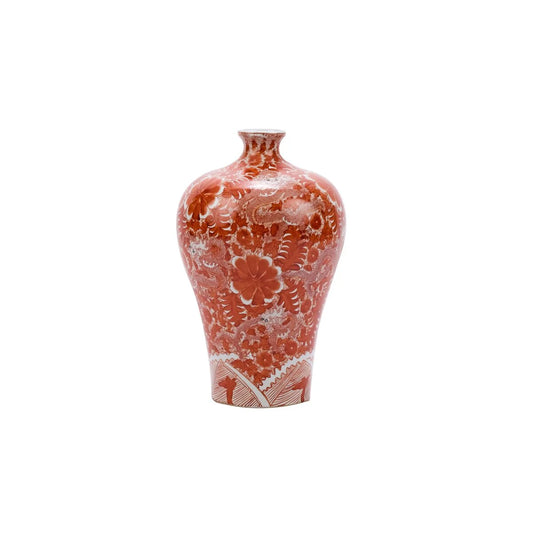 Prunus with Dragon Motif Floor Vase